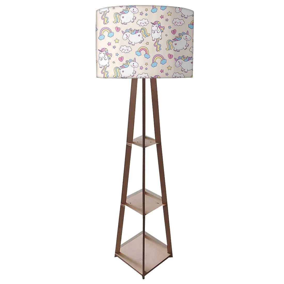 Wooden Corner Lamps with Shelves - White Unicorn - Image 4