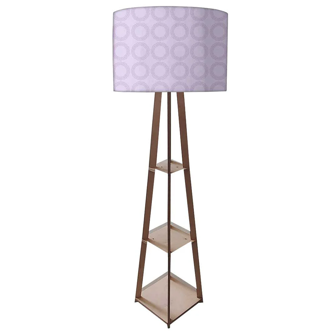 Wooden Floor Lamp - Purple Pattern Circle - Image 4