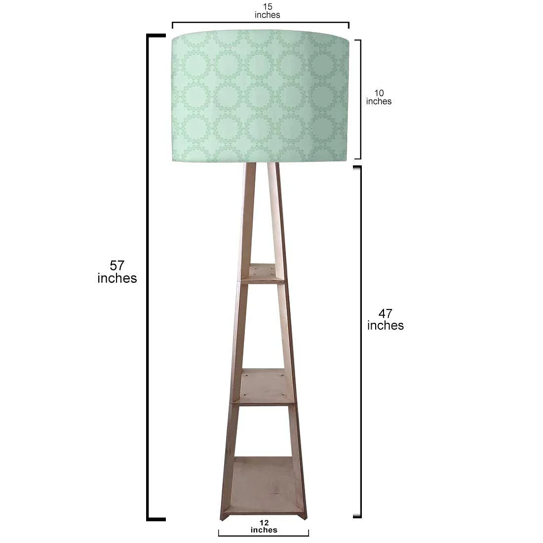 Floor Lamp with Shelves - Pattern Circle - Image 3