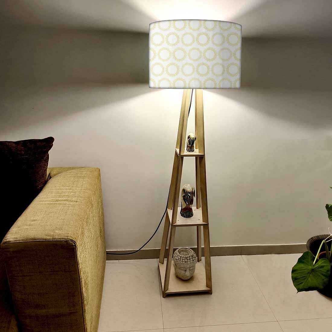 Tripod Floor Lamp - Yellow Pattern Circle - Image 2