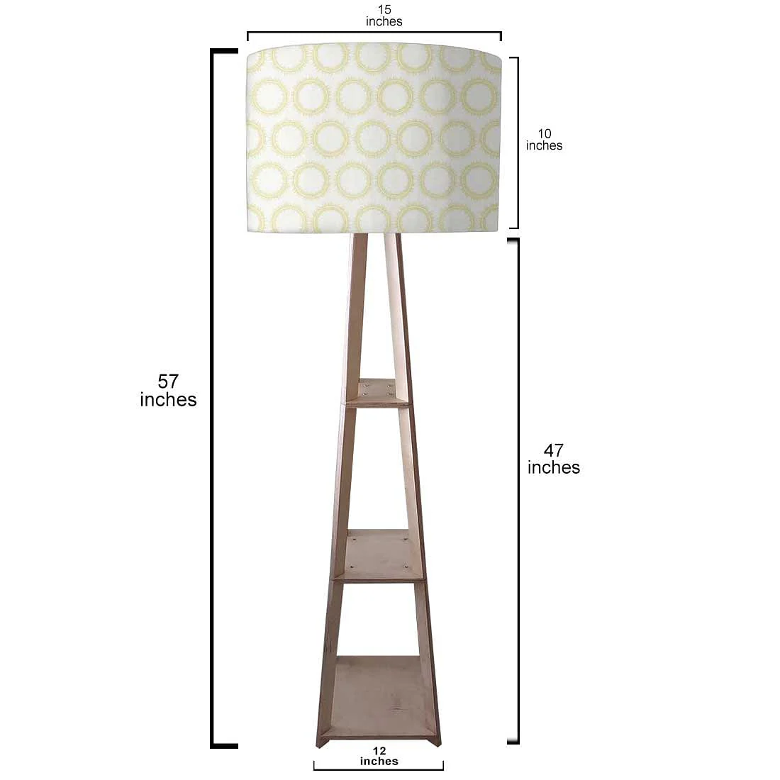 Tripod Floor Lamp - Yellow Pattern Circle - Image 3