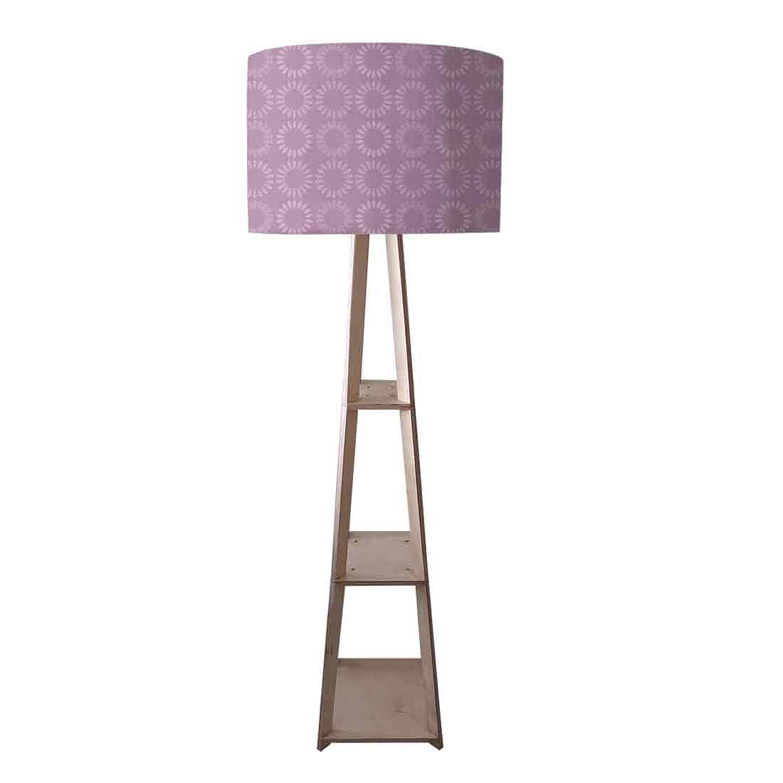 Floor Lamps For Living Room - Dark Purple Pattern Circle