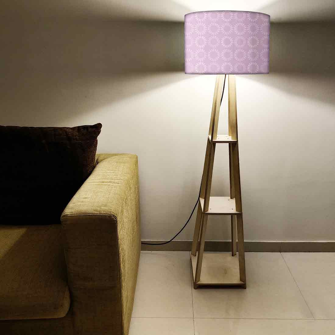 Floor Lamps For Living Room - Dark Purple Pattern Circle - Image 5