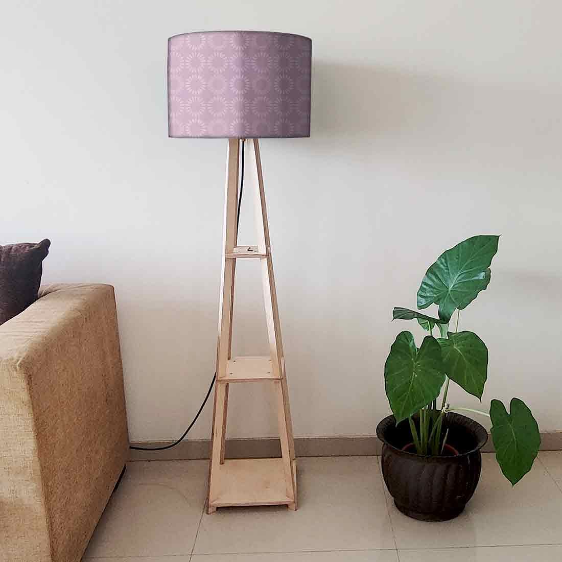 Floor Lamps For Living Room - Dark Purple Pattern Circle - Image 6