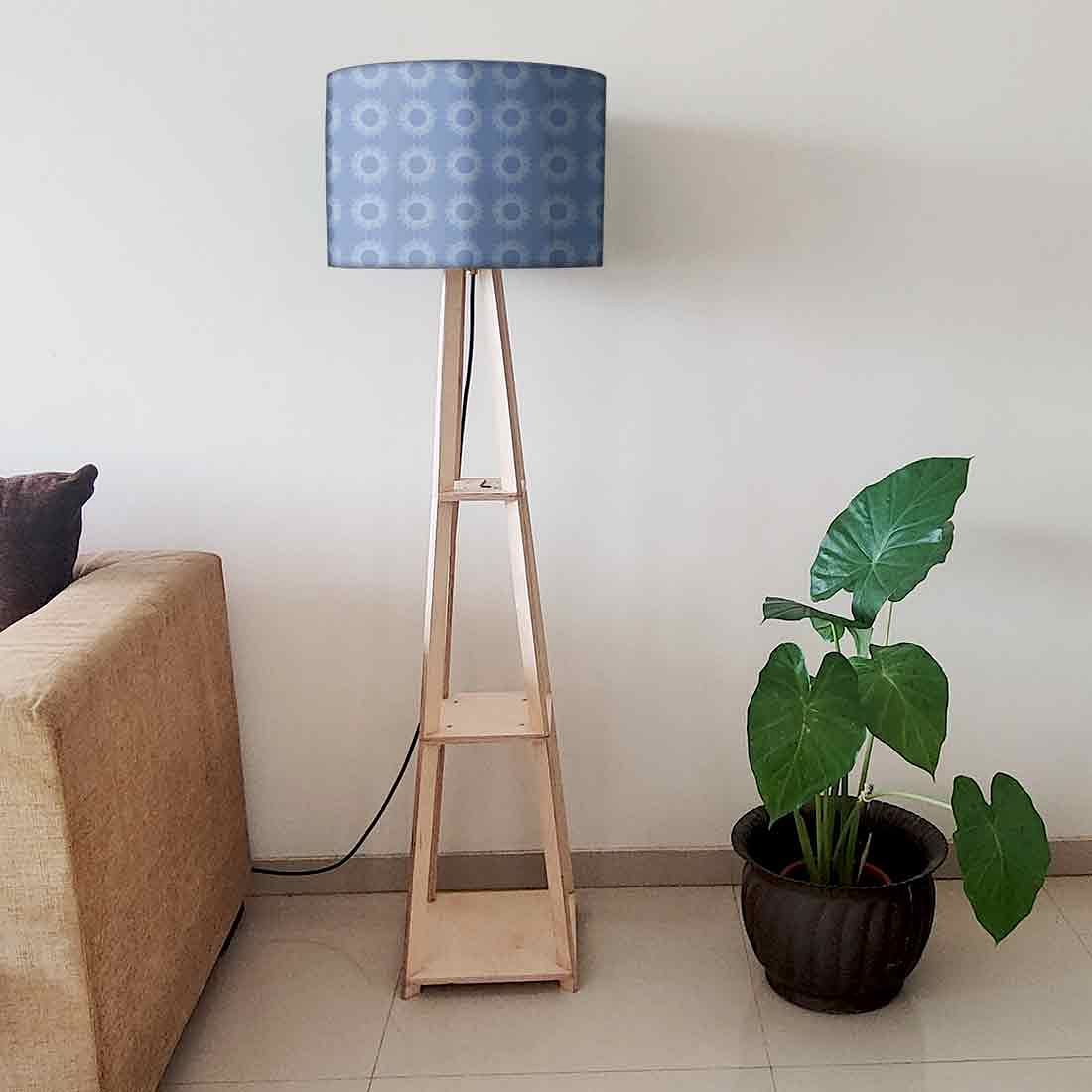 Modern Floor Lamps - Beautiful Blue Pattern - Image 6