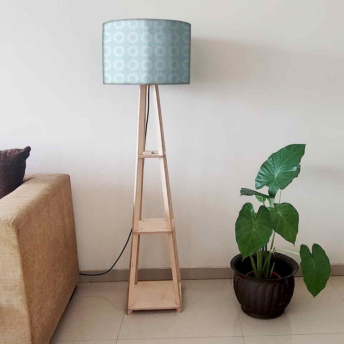 Standing Wooden Tripod Light - Pattern Design - Image 6