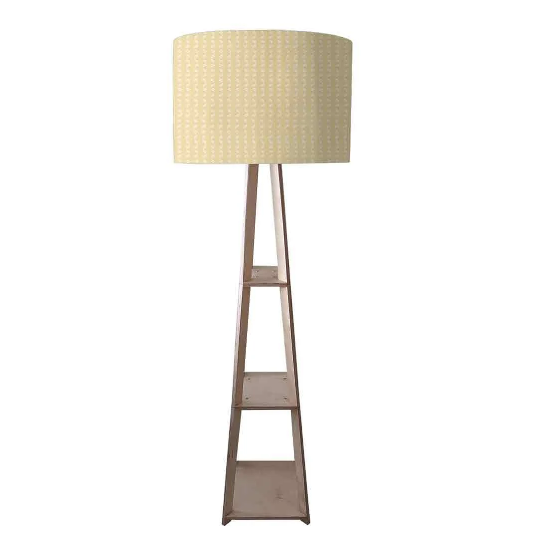Wooden Floor Lamp - Yellow Lines