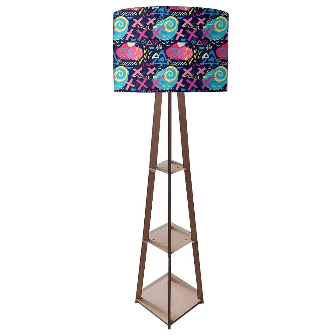 Floor Lamps For Bedroom - Pink Blue Mathematical Design - Image 4