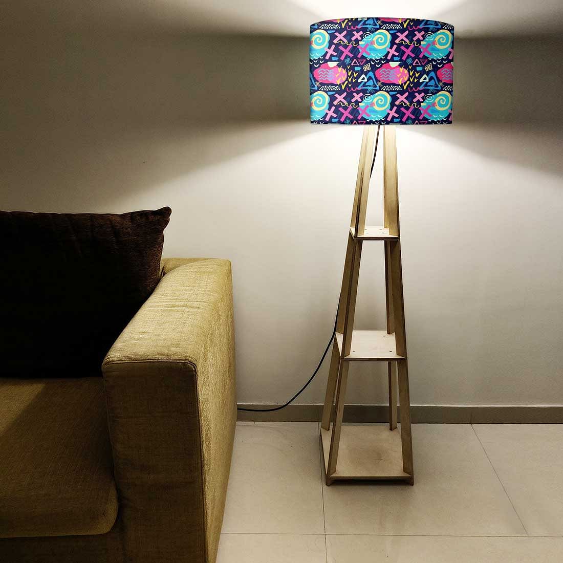 Floor Lamps For Bedroom - Pink Blue Mathematical Design - Image 5