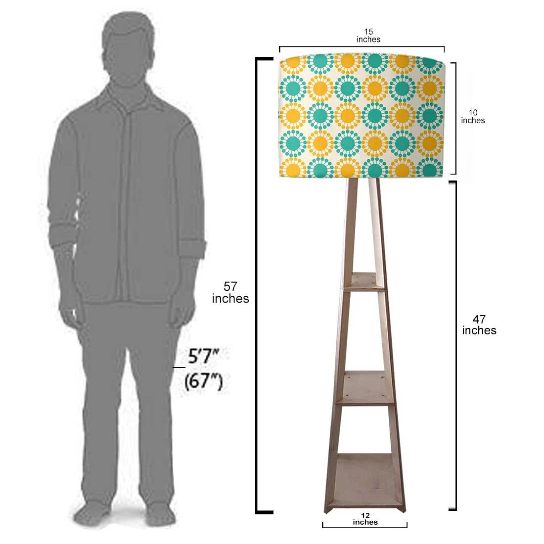 Floor Lamps For Bedroom - Pink Blue Mathematical Design - Image 7
