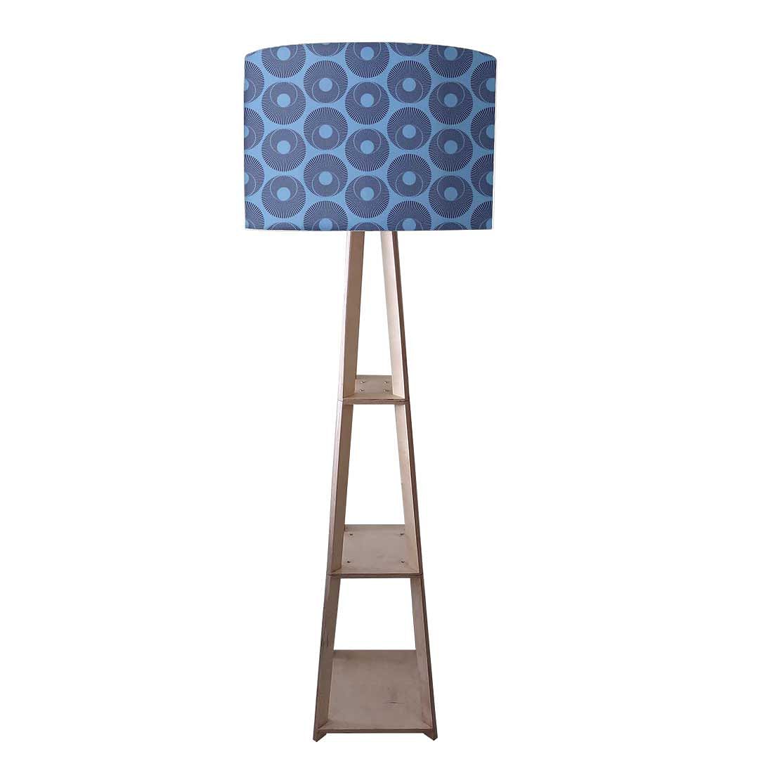 Modern Floor Lamps - Blue Retro Pattern