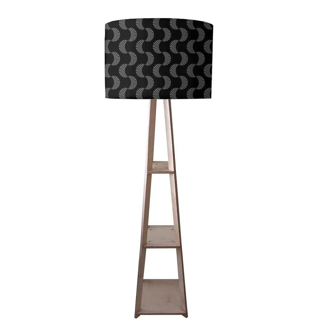 Floor Lamps for Living Room - Black and White Retro Pattern