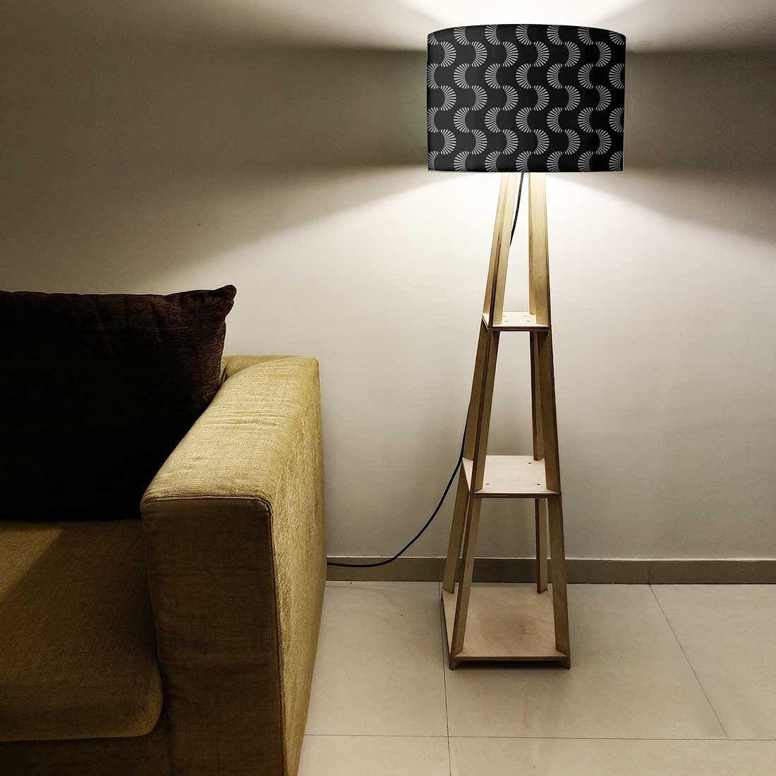 Floor Lamps for Living Room - Black and White Retro Pattern - Image 5