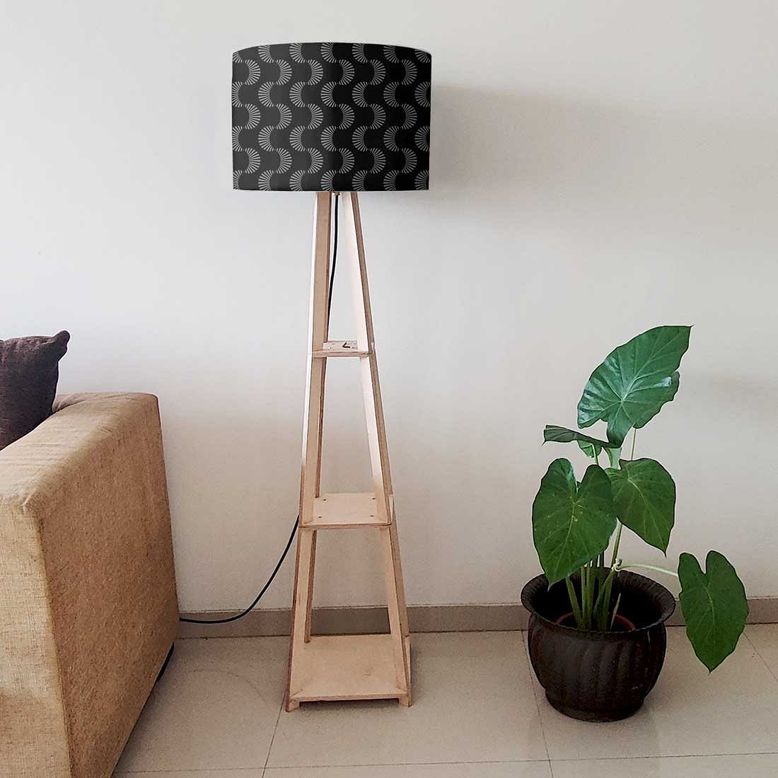 Floor Lamps for Living Room - Black and White Retro Pattern - Image 6