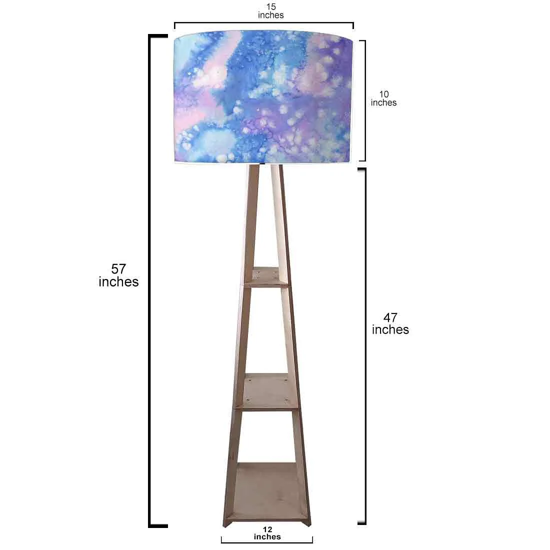 Tripod Floor Lamp - Arctic Space Sky Blue Watercolor - Image 3