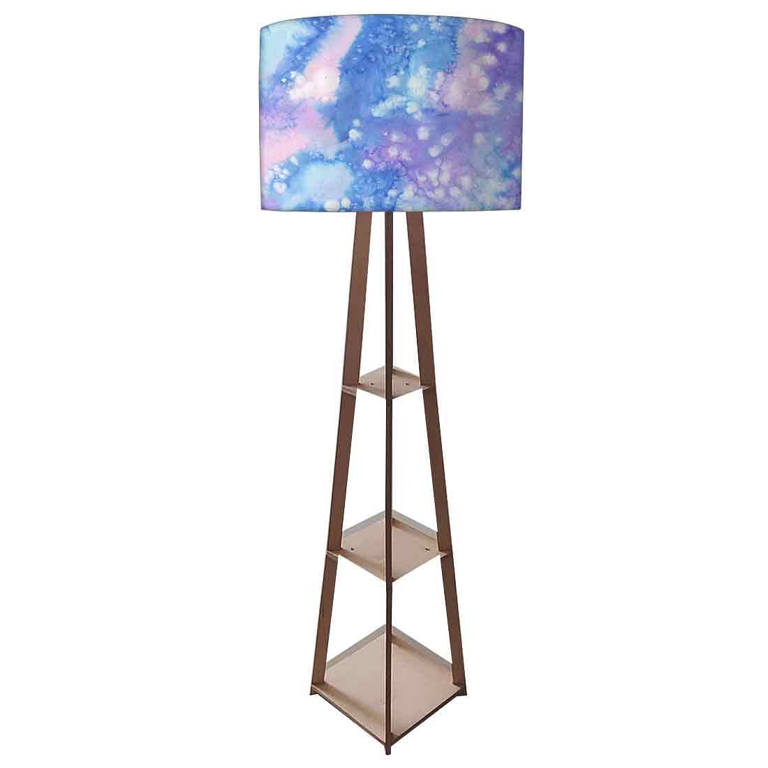 Tripod Floor Lamp - Arctic Space Sky Blue Watercolor - Image 4