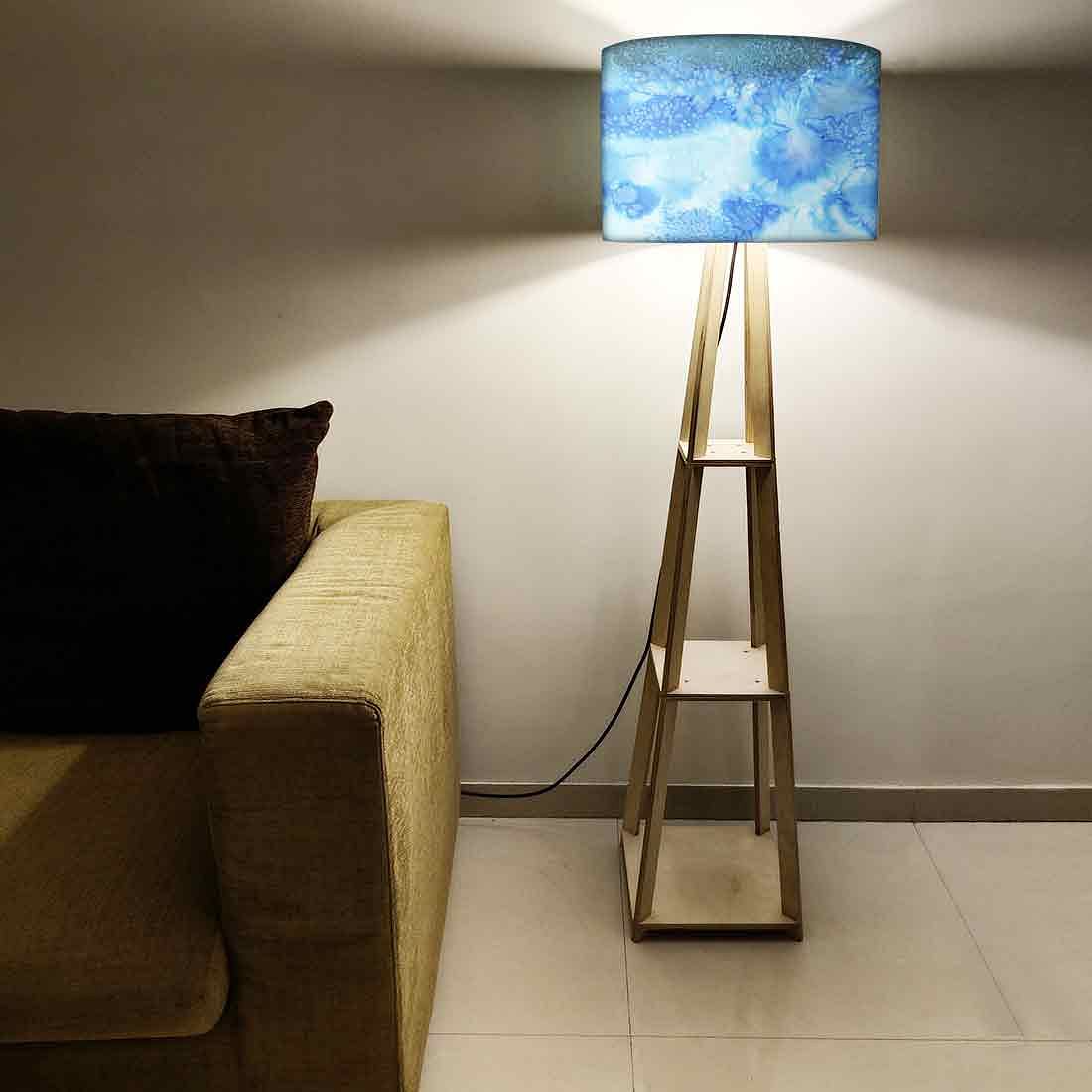 Sky Blue Tripod Floor Lamps for Living Room - Image 5