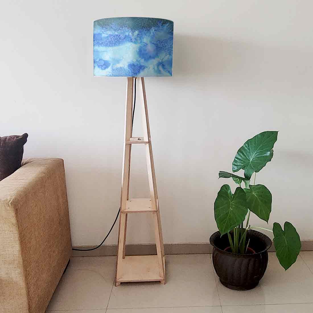 Sky Blue Tripod Floor Lamps for Living Room - Image 6