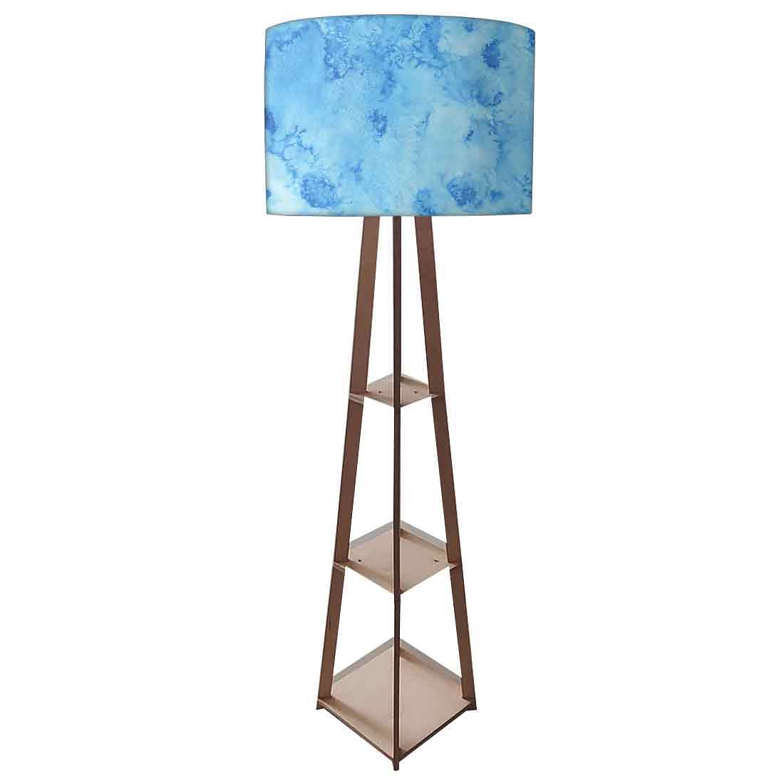 Large Wooden Floor Lamp - Colorful Feathers - Image 4