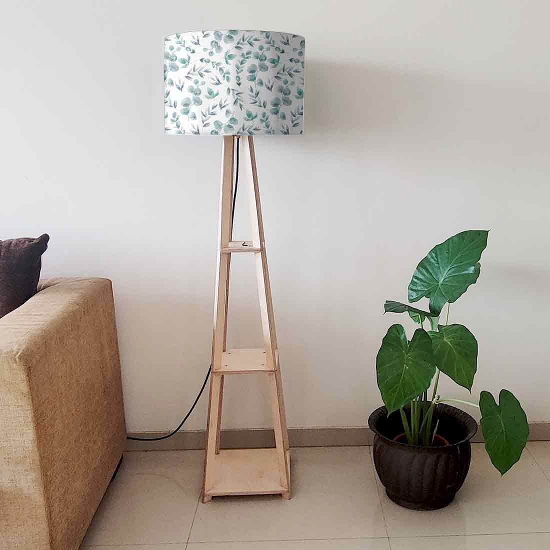 Flower Wooden Floor Lamps for Bedside Light