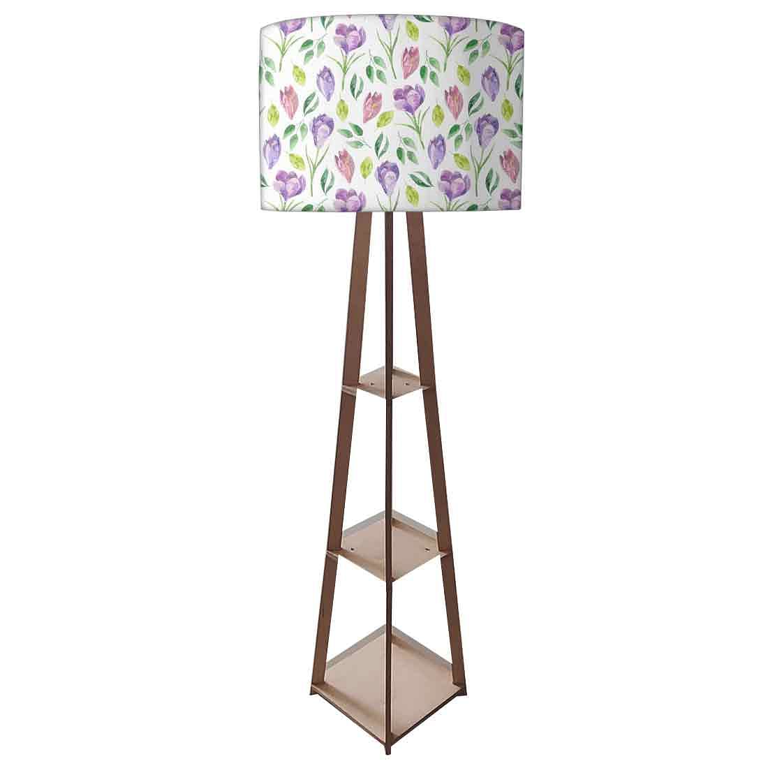 Floor Lamp for Living Room with Shelf - Colorful Leaves - Image 5