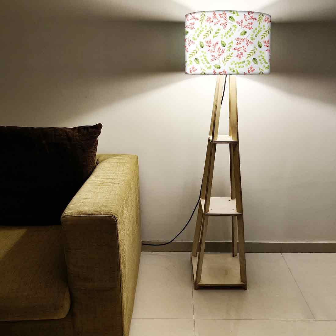 Standing Tripod Lamp - Pink Flower - Image 5