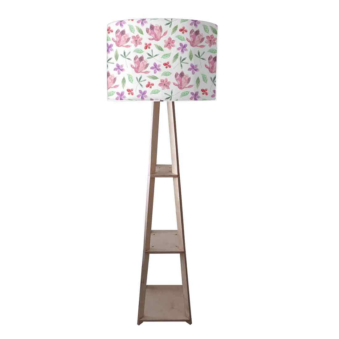 Tripod Floor Lamp - Green Flower