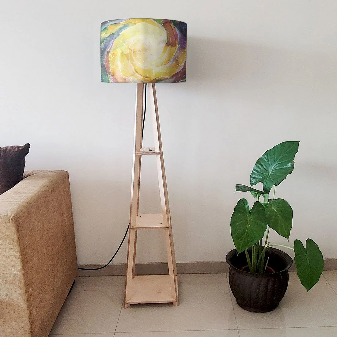 Standing Lamps For Living Room - Space Dark Purple Watercolor - Image 6