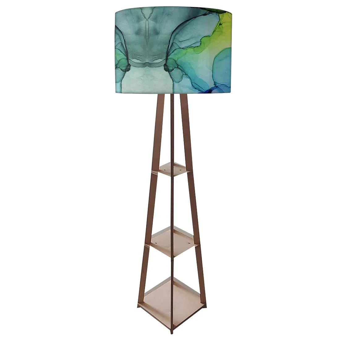 Floor Lamps For Living Room - Pink Orange Ink Watercolor - Image 4