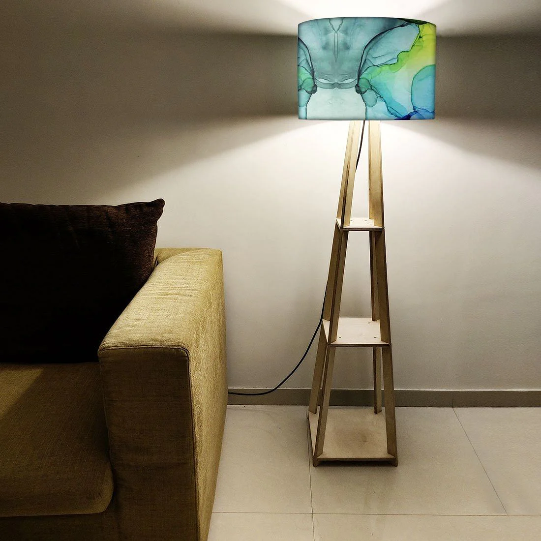 Floor Lamps For Living Room - Pink Orange Ink Watercolor - Image 5