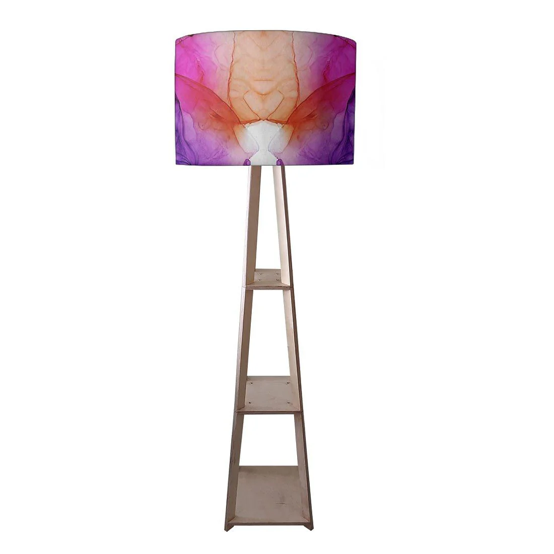 Modern Floor Lamps - Purple Blue Ink Watercolor