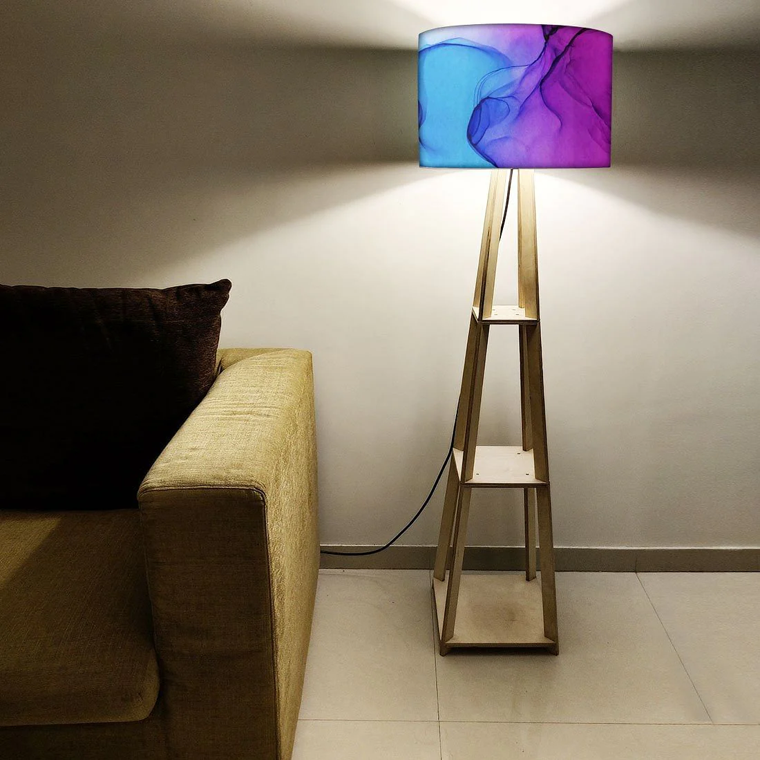Floor Standing Lamps - Blue Ink Watercolor - Image 5