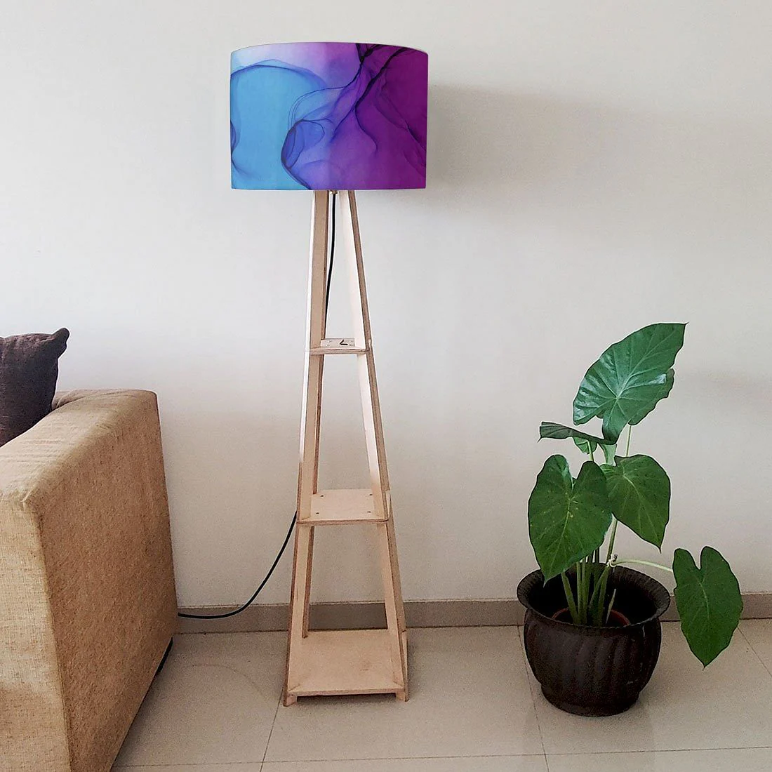 Floor Standing Lamps - Blue Ink Watercolor - Image 6