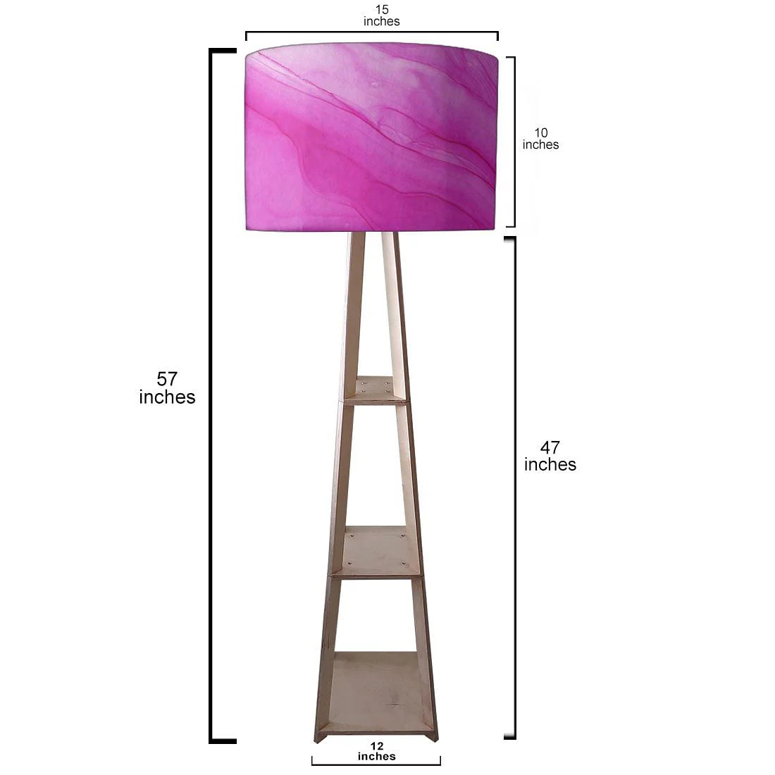 Wooden Tripod Floor Lamps for Bedroom - Watercolor - Image 3