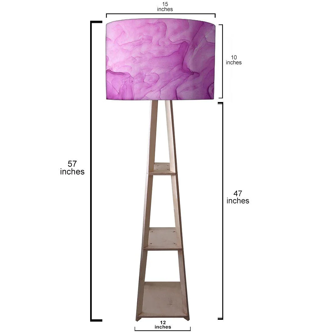 Purple Floor Lamp with Shelves Night Light - - Image 5