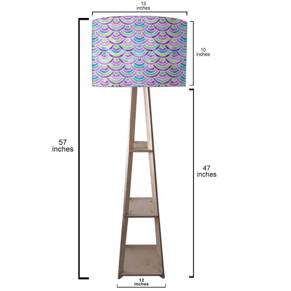 Standing Tripod Lamp - Purple Mermaid Watercolor - Image 3