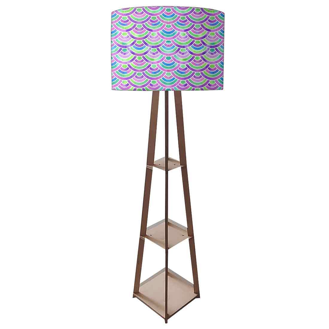 Standing Tripod Lamp - Purple Mermaid Watercolor - Image 4