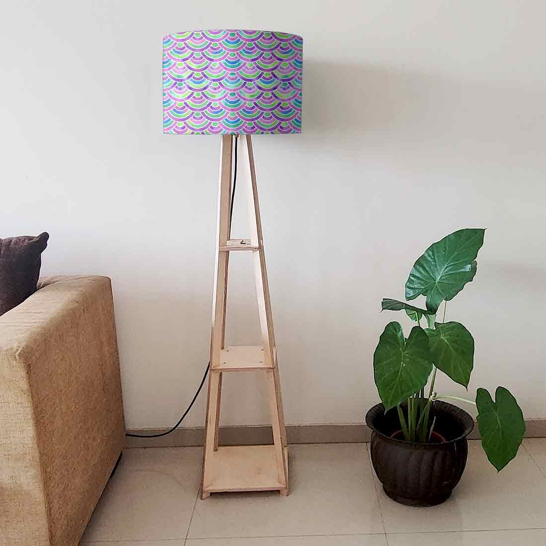 Standing Tripod Lamp - Purple Mermaid Watercolor - Image 6