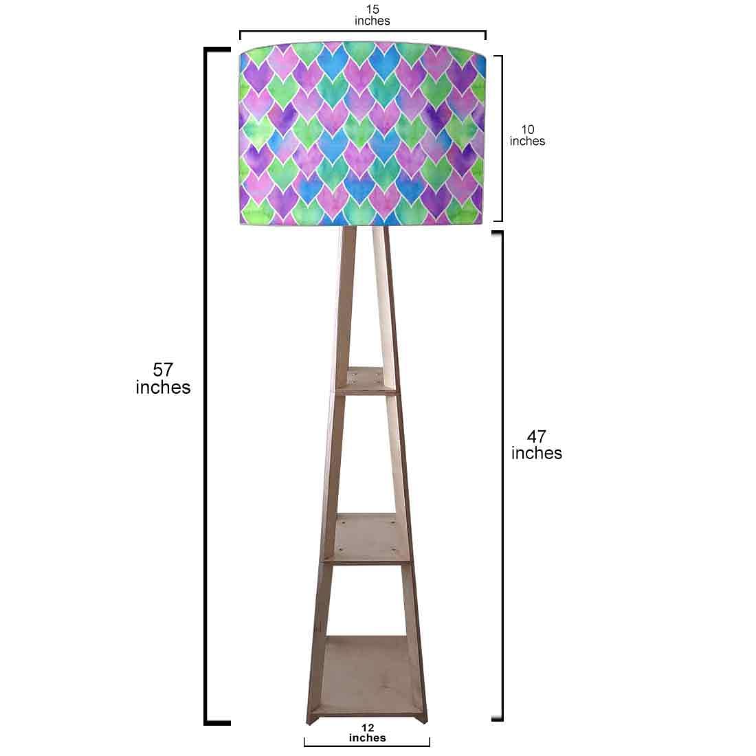 Floor Standing Lamps - Purple Blue Mermaid Watercolor - Image 3