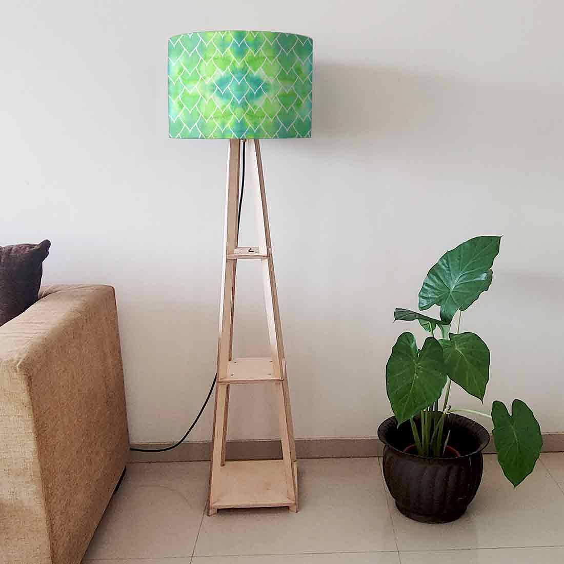 Wooden Tripod Floor Lamp - Floral Branches Spring Collection - Image 6
