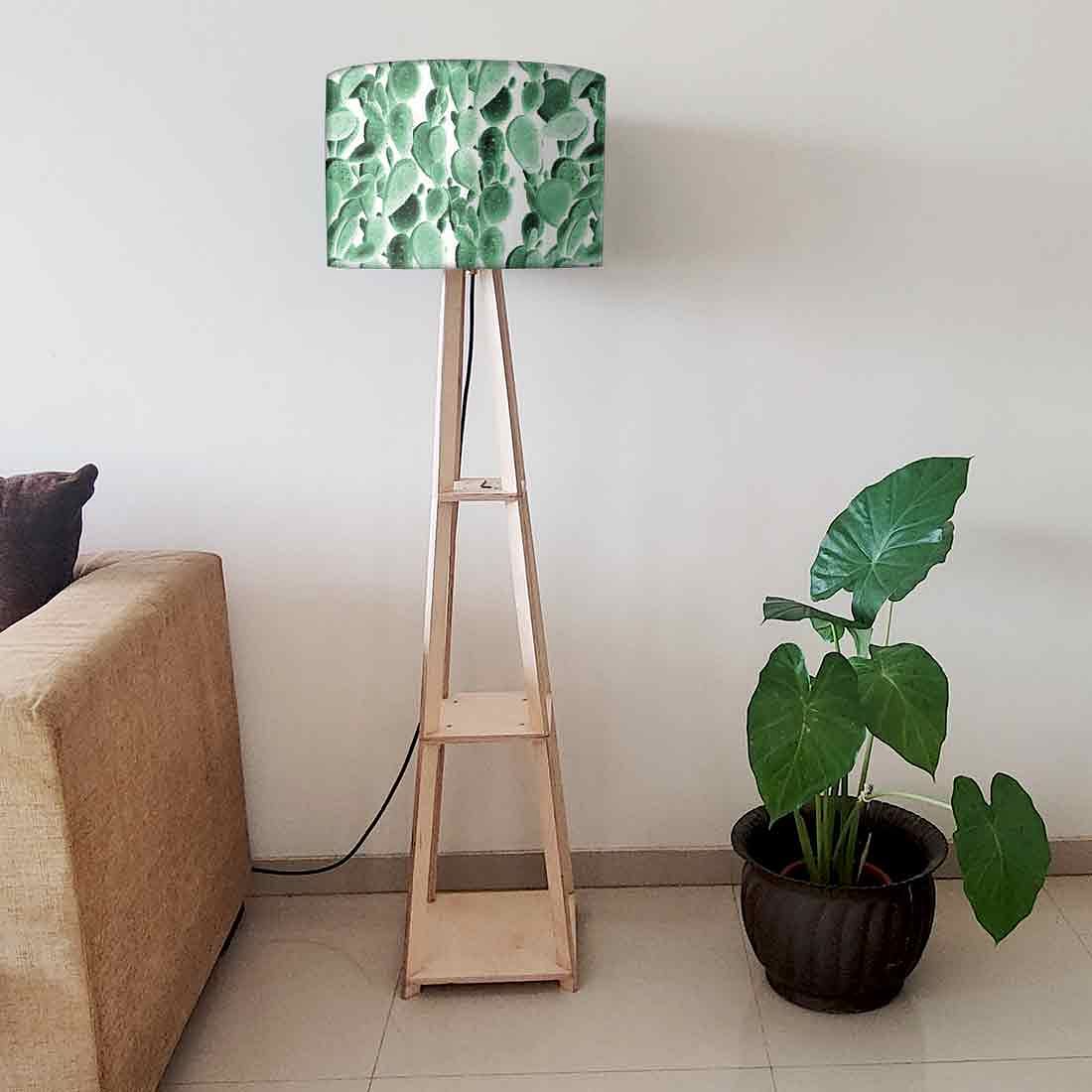 Standing Tripod Lamp - Green Cactus Plant Design - Image 6