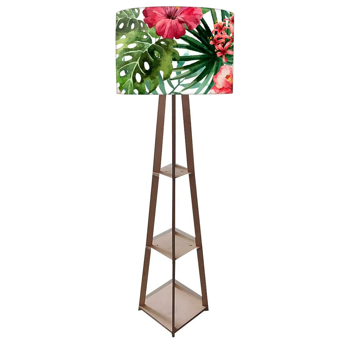 Wooden Floor Lamp Stand Only for Bedroom Lights - Floral Island - Image 4