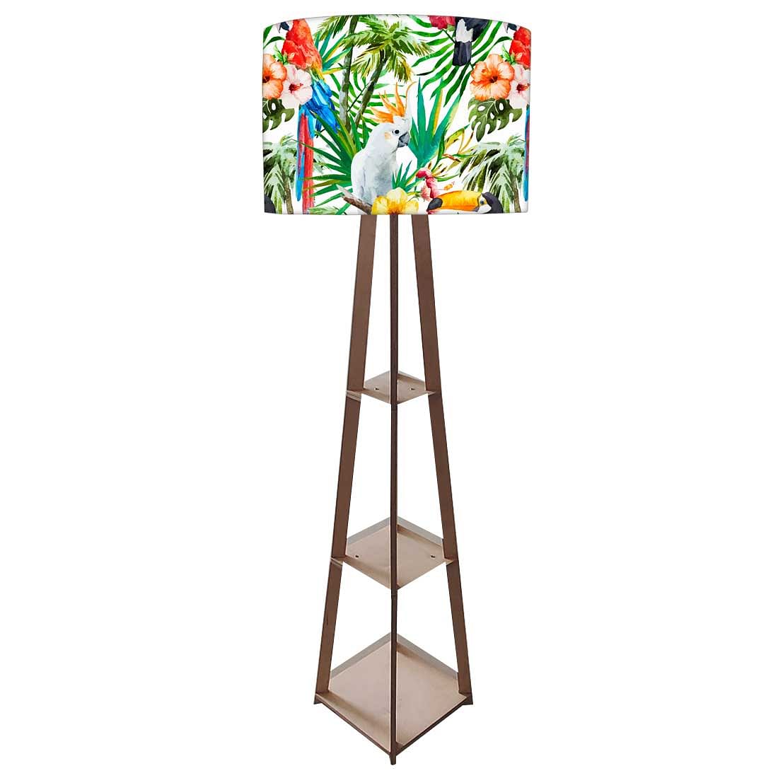 Wooden Tall Lamp for Living Room - Island Birds - Image 6