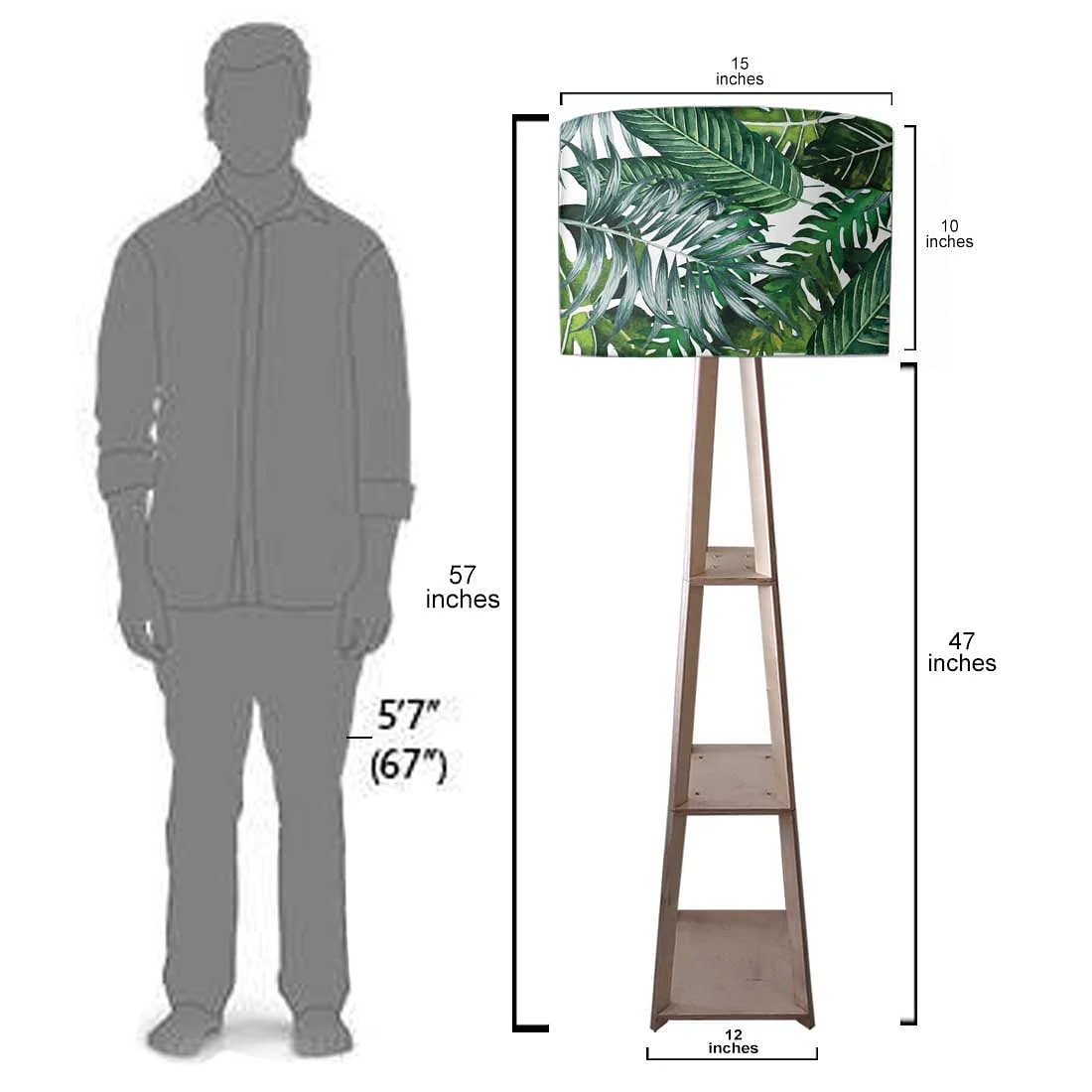 Wooden Floor Lamp Stand Only for Living Room - Jungle World - Image 7