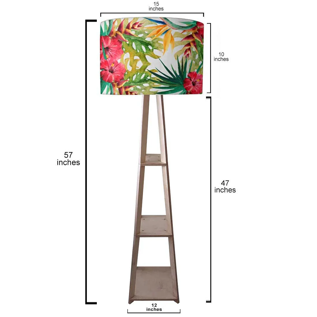Wooden Cool Floor Lamps for Living Room - Floral - Image 5