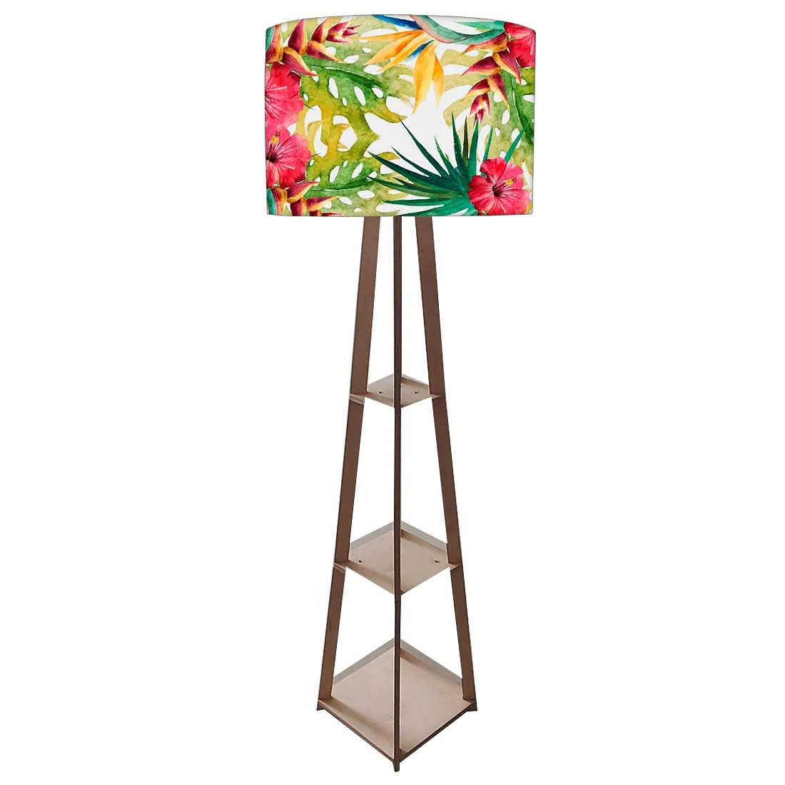 Wooden Cool Floor Lamps for Living Room - Floral - Image 6