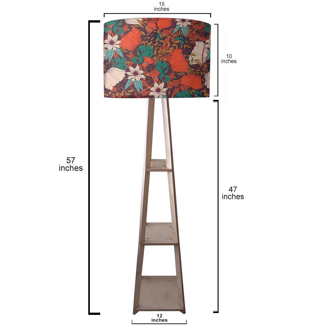 Wooden Corner Lamps with Shelves - Elegance - Image 5