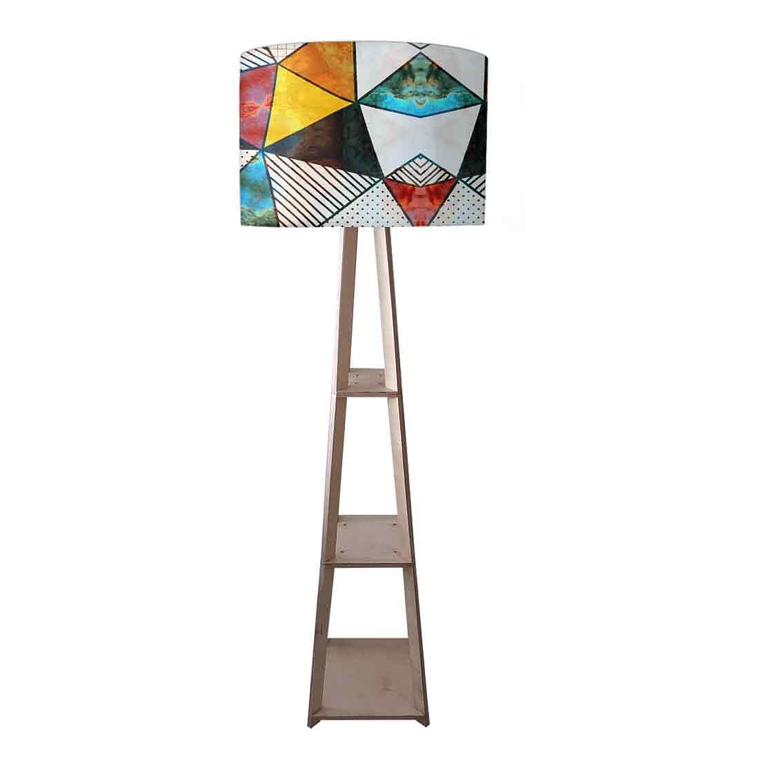 Standing Lamps for Living Room with Shelf - Colorful Stone
