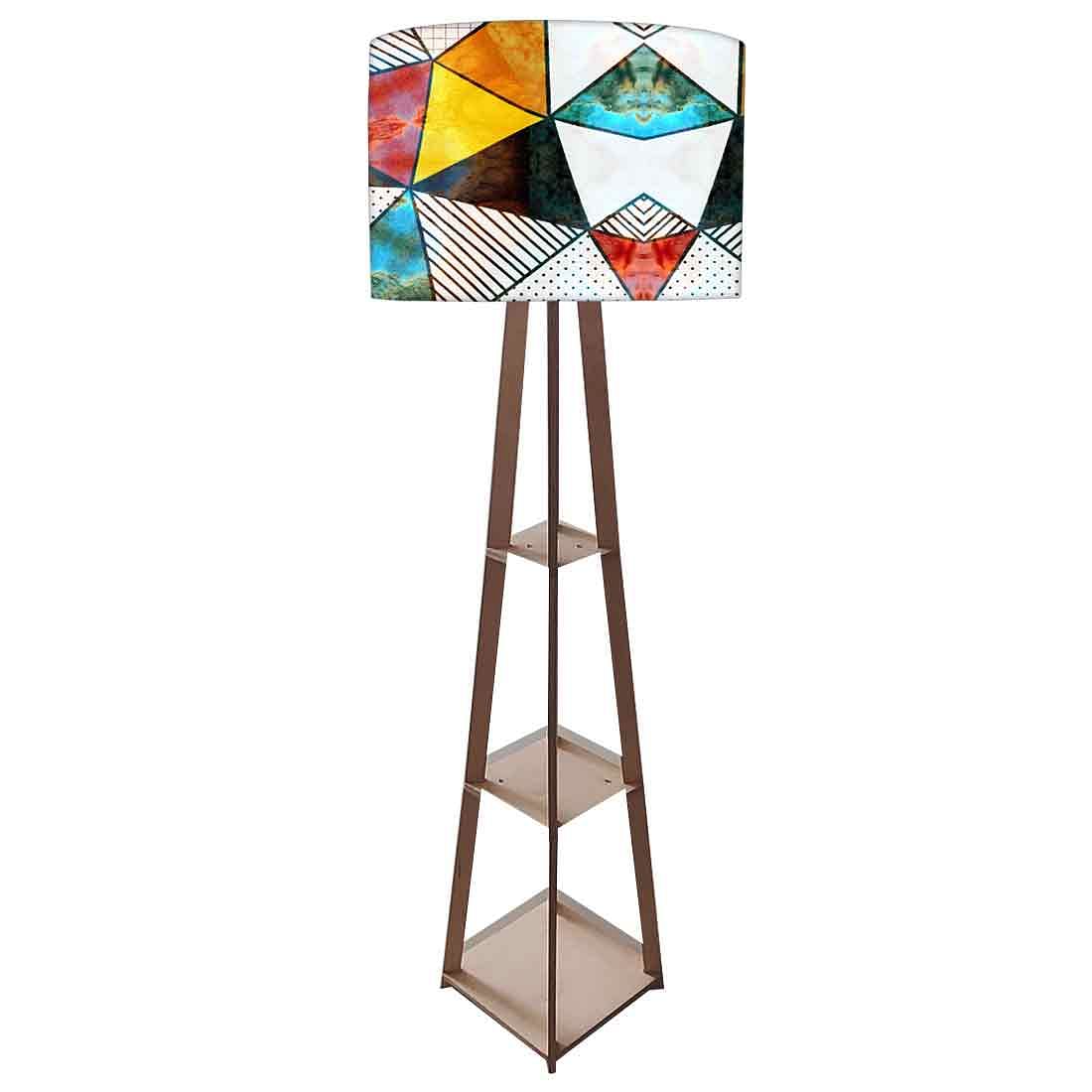 Standing Lamps for Living Room with Shelf - Colorful Stone - Image 4