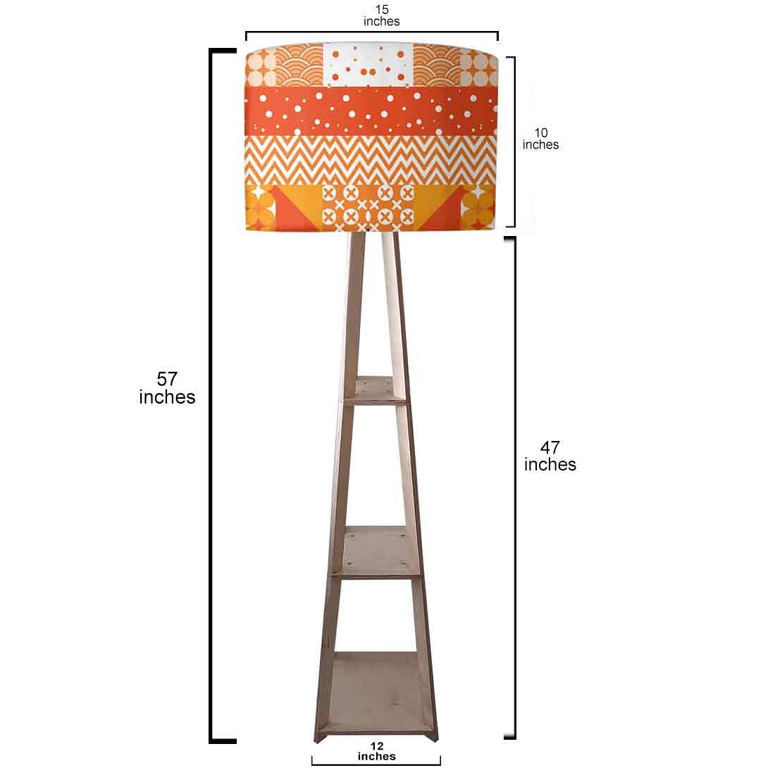 Wooden Floor Lamp with Shelf for Bedside Lights - Image 3